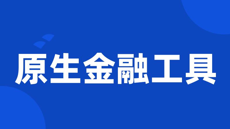 原生金融工具