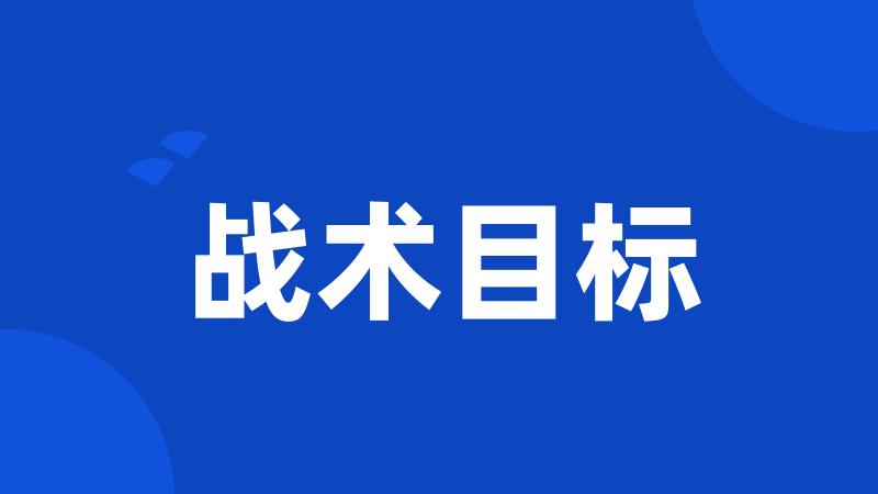 战术目标