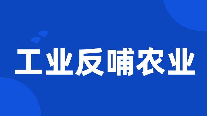 工业反哺农业
