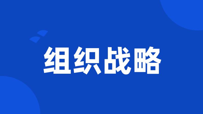 组织战略