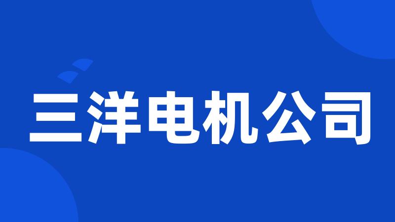 三洋电机公司