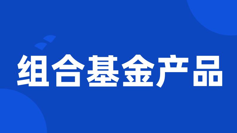 组合基金产品