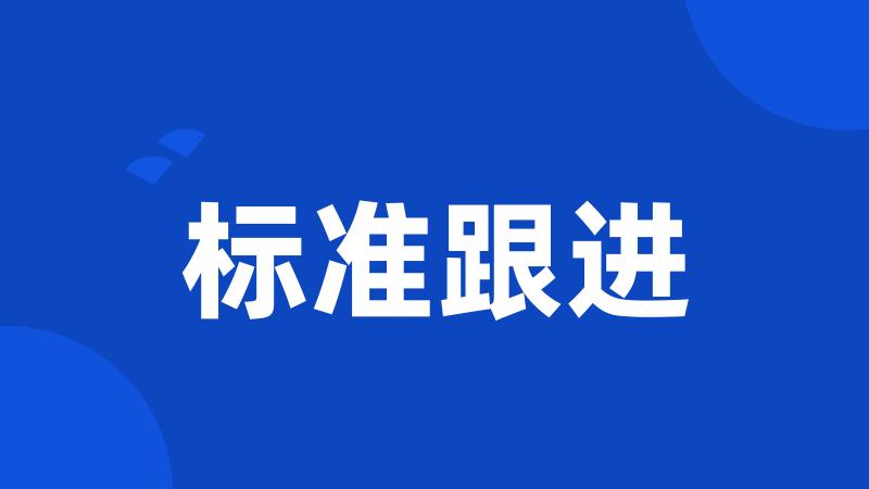 标准跟进