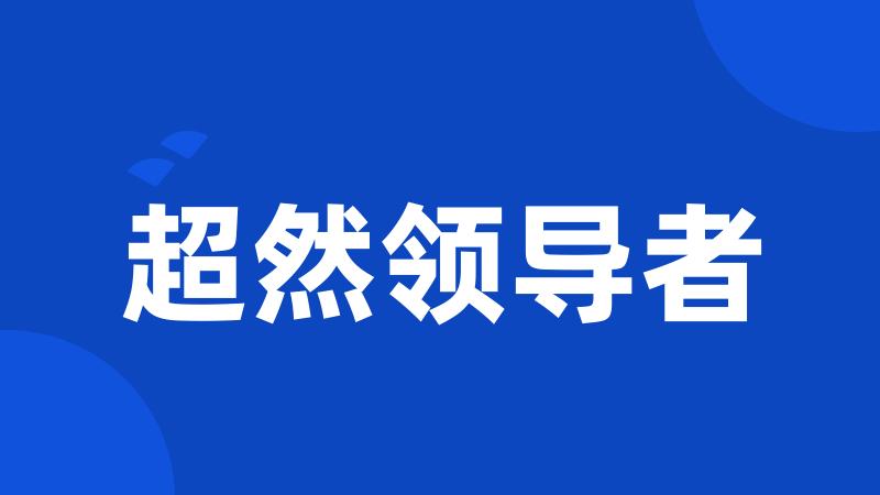 超然领导者