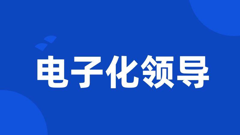 电子化领导