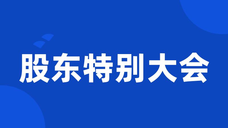 股东特别大会