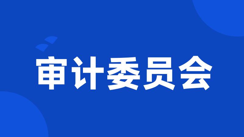 审计委员会