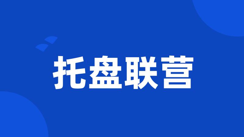 托盘联营