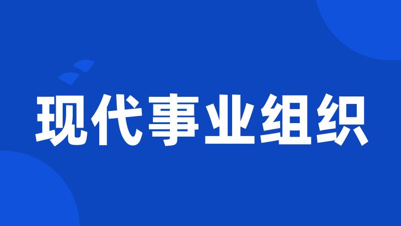 现代事业组织