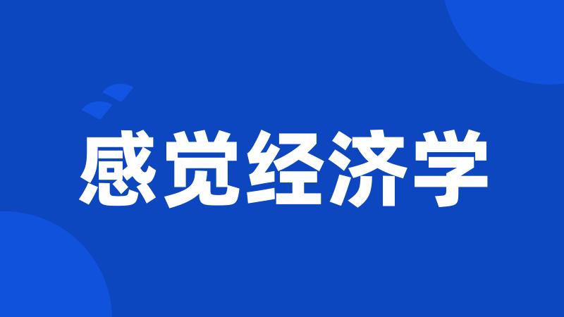 感觉经济学