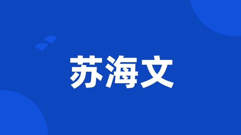 苏海文