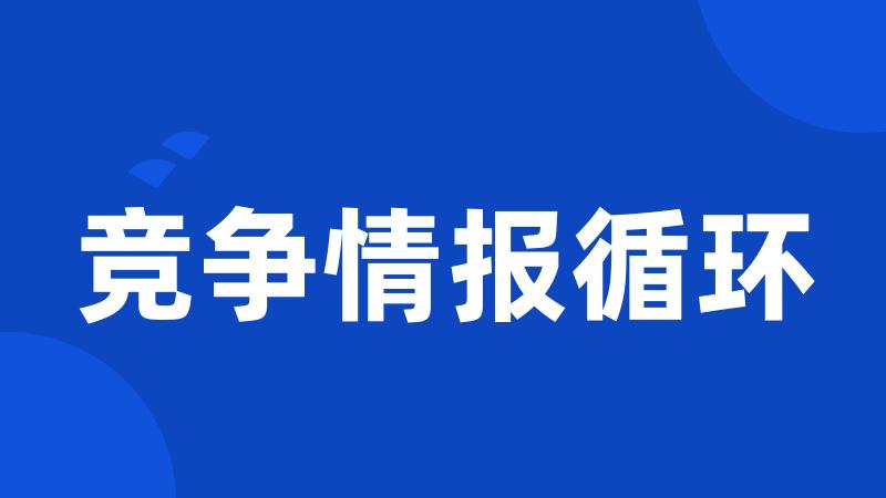 竞争情报循环