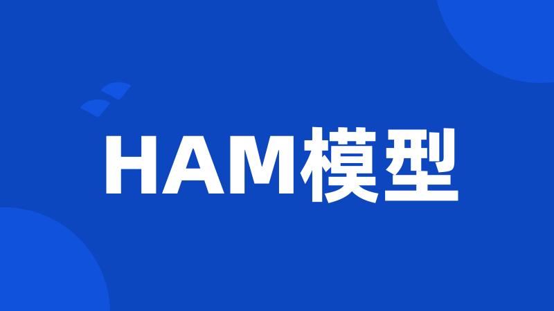 HAM模型