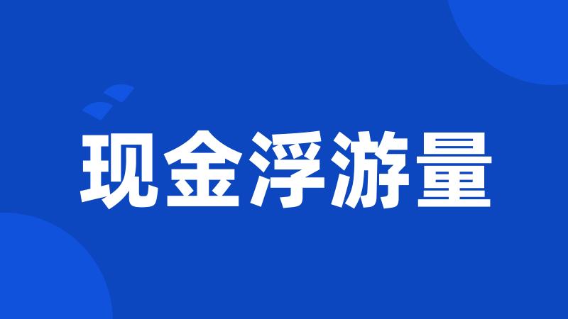 现金浮游量