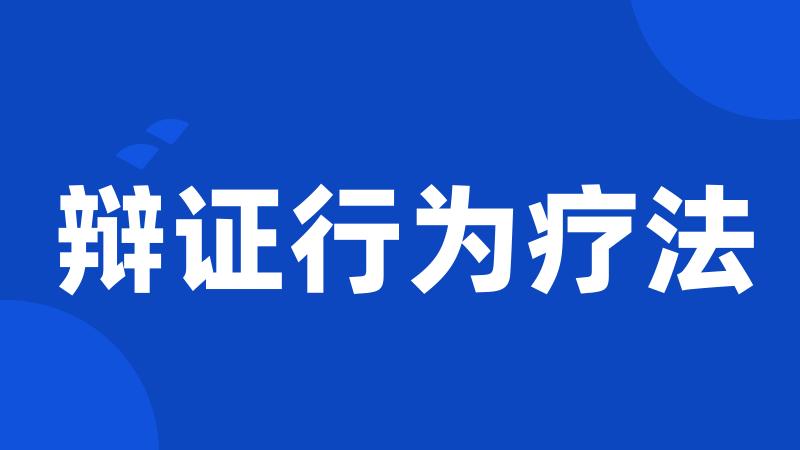 辩证行为疗法