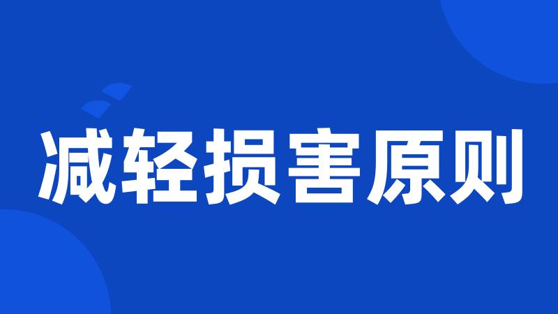 减轻损害原则