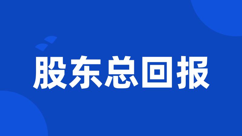 股东总回报