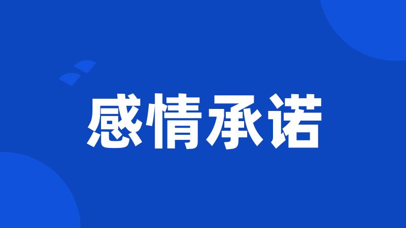 感情承诺