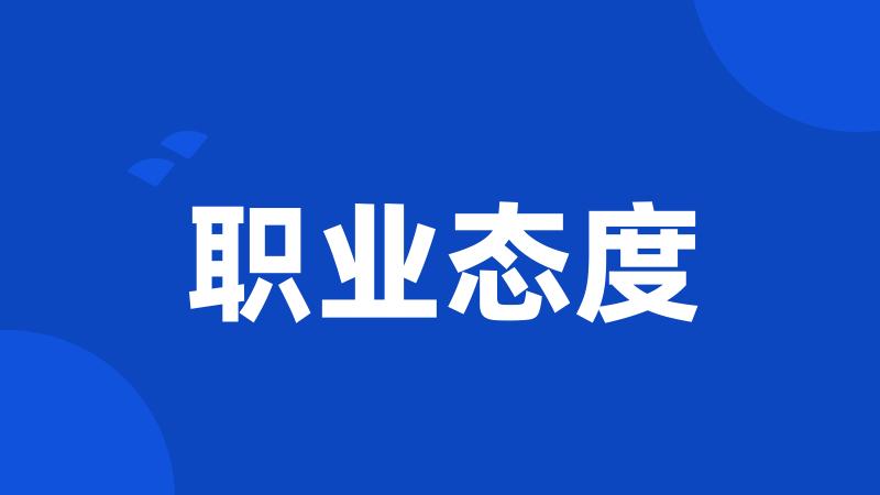 职业态度