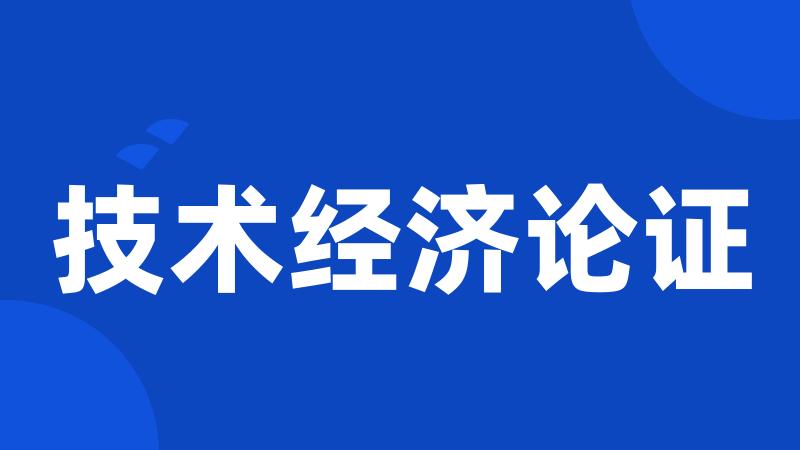 技术经济论证