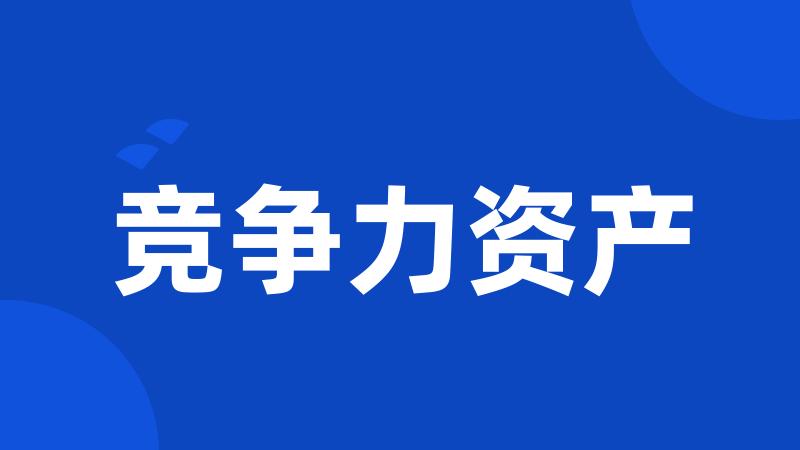 竞争力资产
