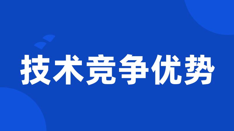 技术竞争优势