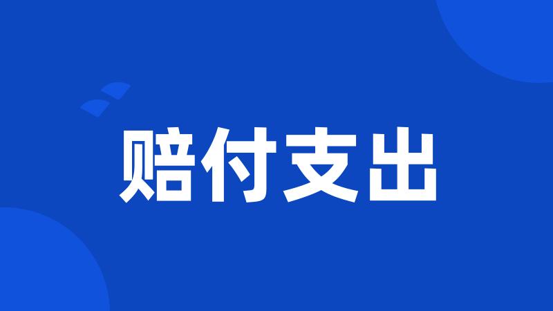 赔付支出