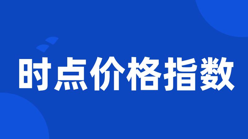 时点价格指数
