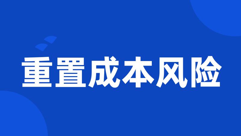 重置成本风险