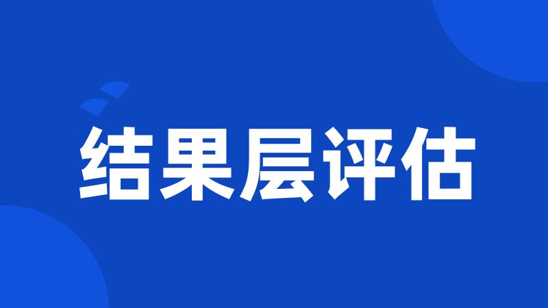 结果层评估