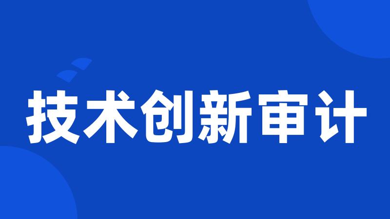 技术创新审计