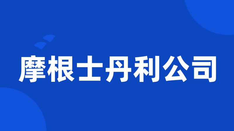 摩根士丹利公司