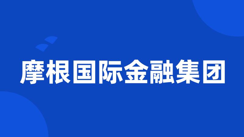 摩根国际金融集团