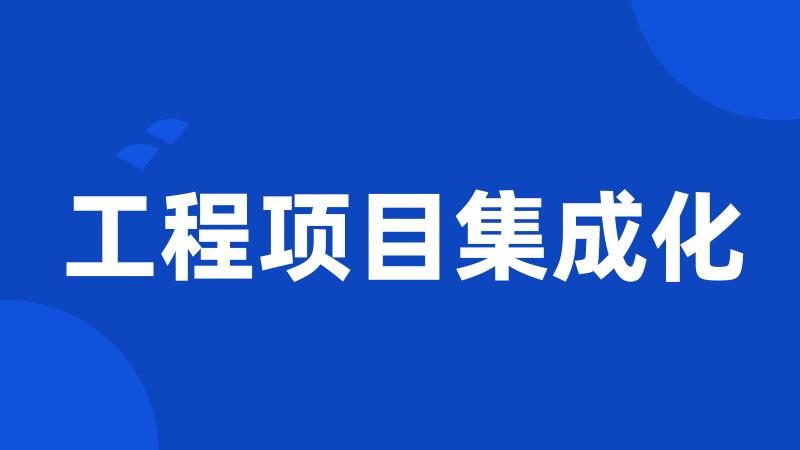 工程项目集成化
