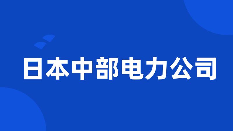 日本中部电力公司