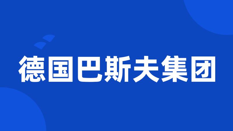 德国巴斯夫集团
