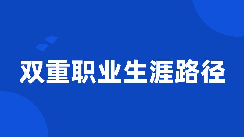 双重职业生涯路径