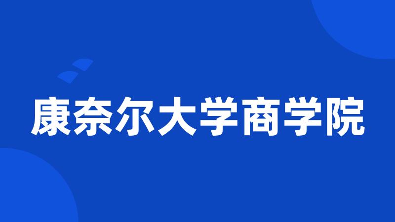 康奈尔大学商学院