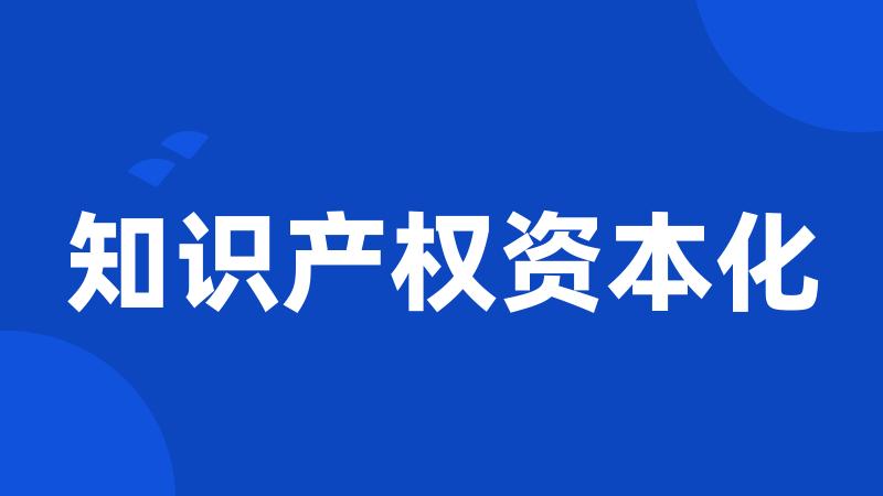 知识产权资本化
