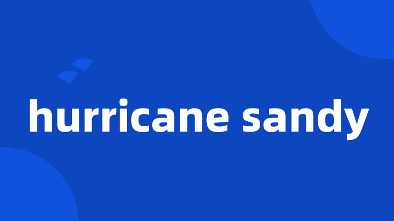 hurricane sandy