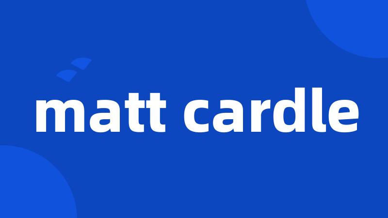 matt cardle