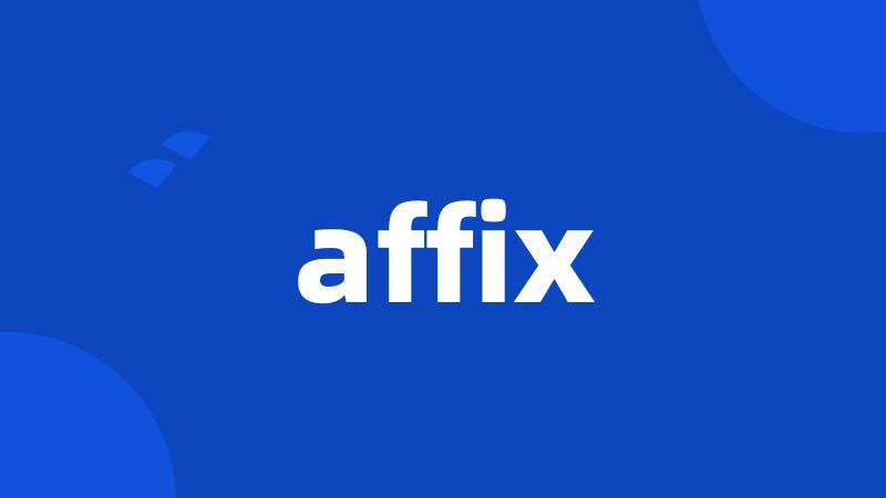 affix