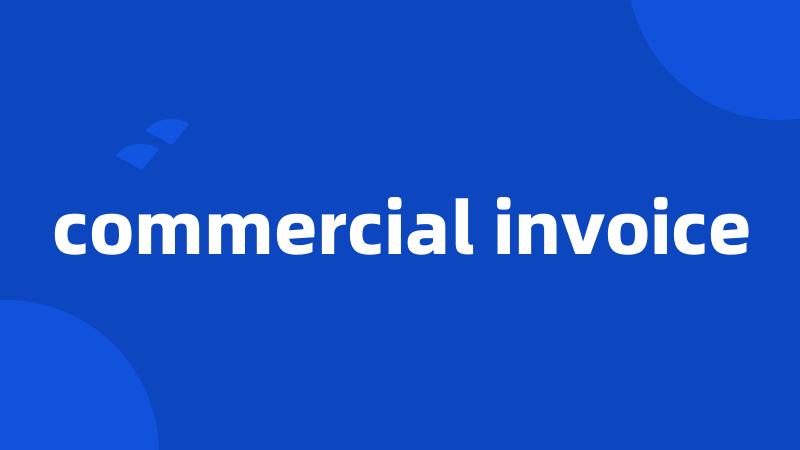 commercial invoice