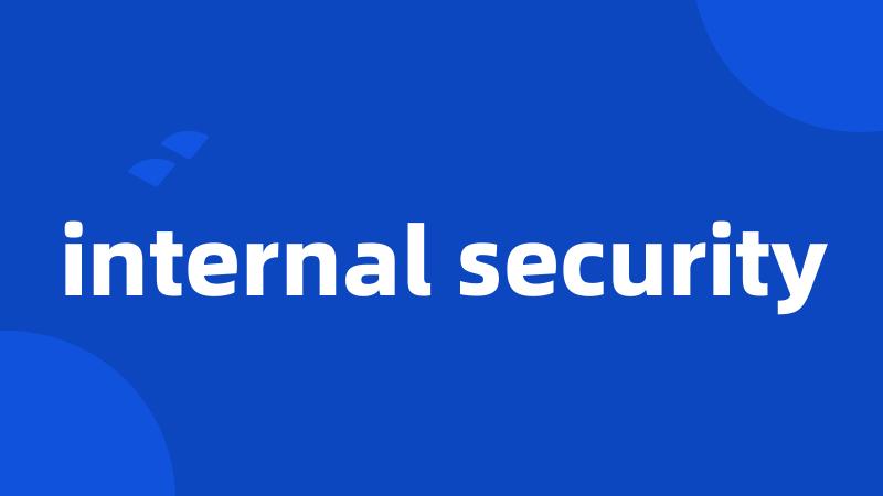 internal security