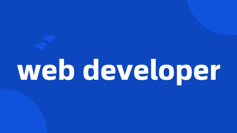 web developer