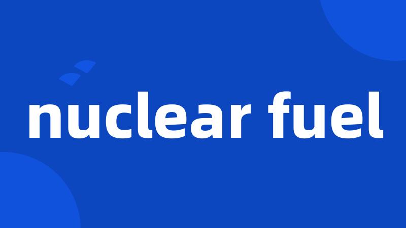nuclear fuel
