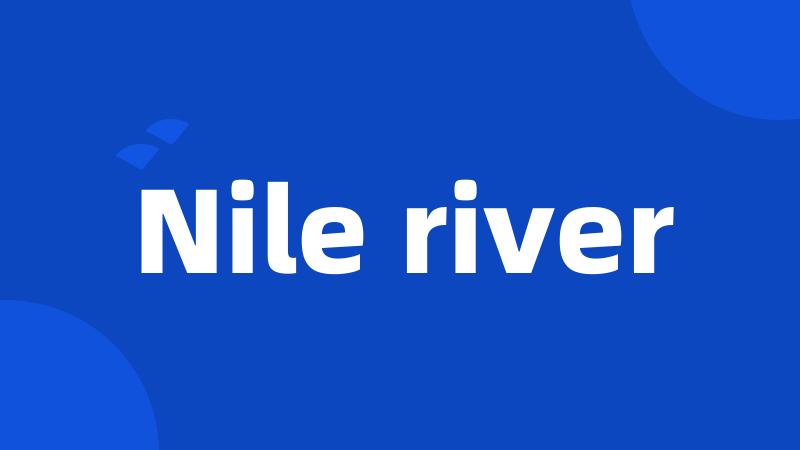 Nile river