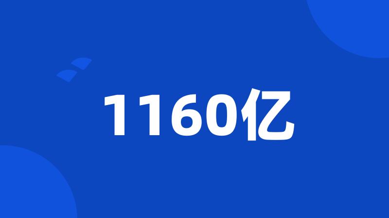 1160亿