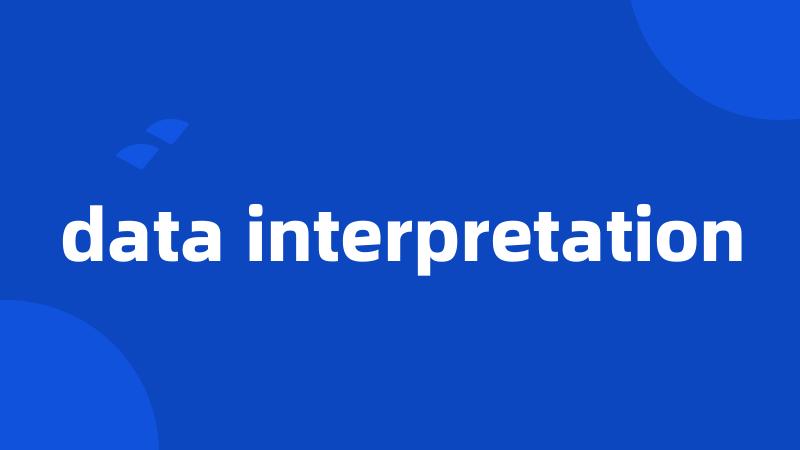 data interpretation