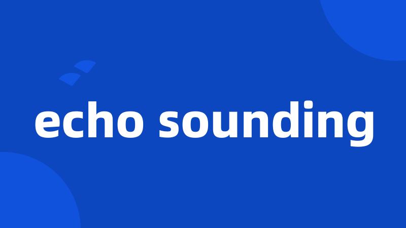 echo sounding